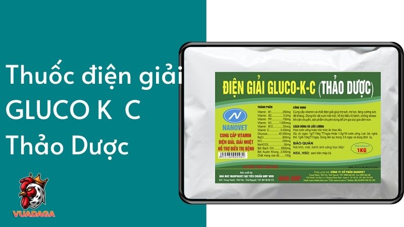 Thuốc điện giải cho gà GLUCO K – C Thảo Dược
