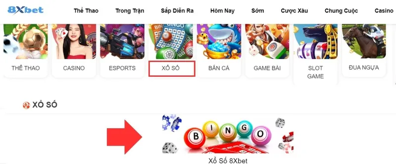 Cách chơi xổ số tại 8xbet